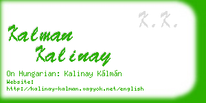 kalman kalinay business card